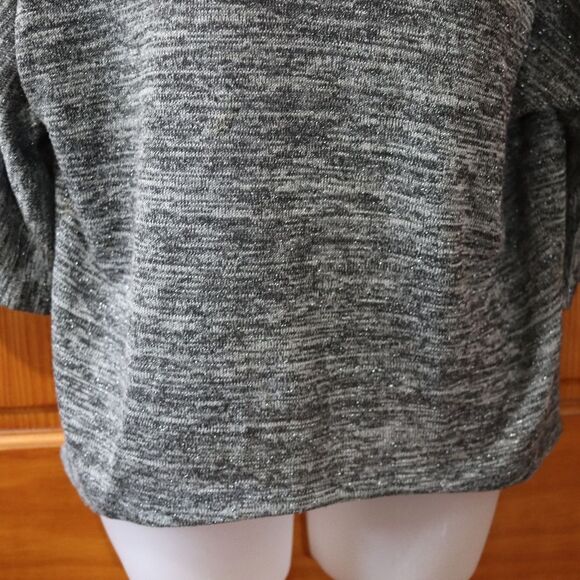 Dress Barn Gray Heathered Oversized Cowl Neck Sweater Medium - Picture 4 of 9